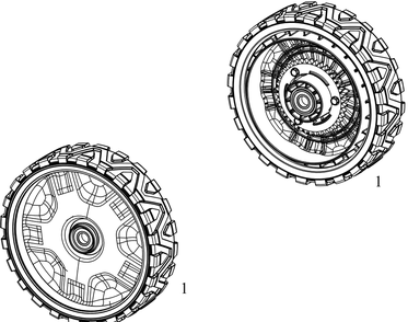 Rear Wheels Diagram and Parts List for SC500EZ (12ACC6S6756)(2016) Cub Cadet Lawn Mower